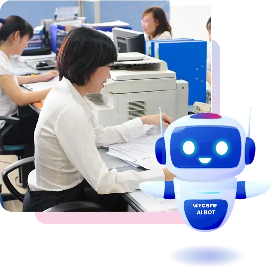 An engineer with robot
